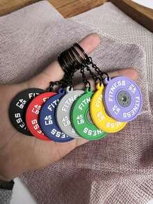 1pc Vibrant Colorful Keychain For Fitness Enthusiasts - Portable Unisex Design, Perfect As Backpack Charm, Key Ring, Key Chain, Car Interior Decoration, Ideal Gift For Gym Lovers To Attach To Gym Bags, School Bags Or Car Keys Christmas - Multicolor - View 11