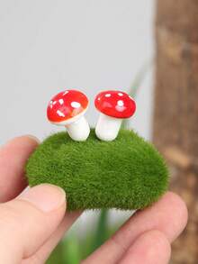 Miniature Simulation Mushroom Moss Stone, Suitable For Miniature Landscapes, Fairy Gardens, DIY Dollhouse Miniature Models As Decorative Materials, Very Suitable For Flower Pot Plants, Succulent Potted Plants, And Bonsai Decoration