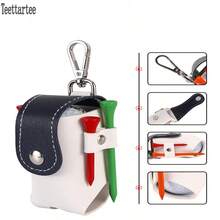 Teettartee 紧凑型高尔夫球袋，PU皮革高尔夫球包，多功能高尔夫腰包，便携式高尔夫球保护器，户外腰挂高尔夫钥匙扣，紧凑型迷你高尔夫球袋，PU皮革高尔夫钥匙扣，迷你高尔夫球袋，腰包，小球袋配件