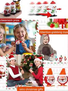 1/6/12/24 Stücke zufälliger Stil Weihnachts-Aufziehspielzeuge - Weihnachtsstrumpf-Füllungen - Weihnachtsbaum Weihnachtsmann Uhrwerk Spielzeug - Sortiment für Partybevorzugungen & Geschenktüten-Füllungen - Klassengeschenke - Karnevalsspielpreise