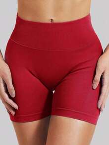 High-Waisted Tummy-Control Shorts,Hidden Scrunch Butt Lifting Pants,Cycling Shorts Curve,Women Boyshorts,Waist Trainer,Curve Plus,Black Shorts,Tight Shorts,Gym Pink Leggings Woman,Women Boyshorts - Đỏ - Xem 5