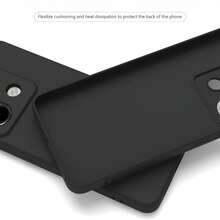 A Black Frosted Phone Case, Suitable For Galaxy A17/A07/S25 FE, Re,D,MI 10C/12C/13C/14C/ Pixel 10 Pro/ Pixel 10, Etc. It's A Phone Case, Phone Cover, Phone Jacket, Black Phone Case, Simple Phone Case, Solid-Color Phone Case, Black TPU Shockproof Phone Case (Military-Grade Protection), Thin And Light Phone Cover, And Mobile Phone Shell. - Black - View 4