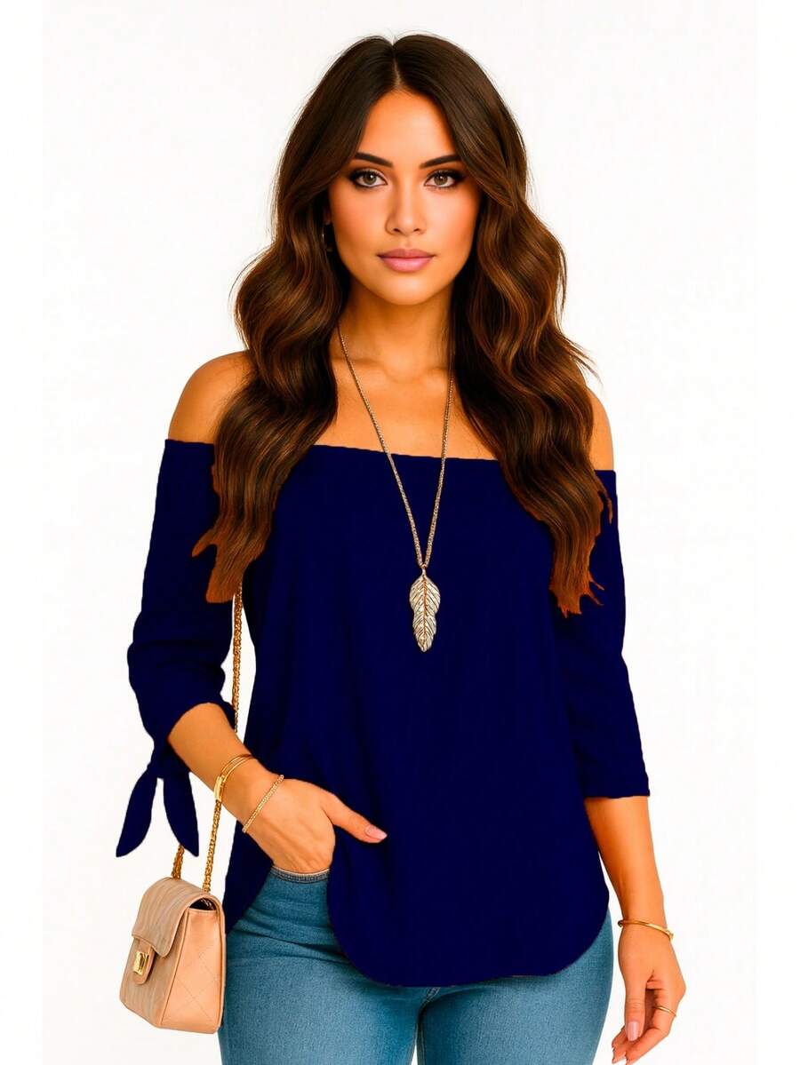 Blusa Para Dama De Moda Comoda Hombros Descubiertos #SensaciónDelujo #EstiloRomanticoDeSanValentín