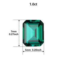 One 100% Lab Grown Zambia Emerald Cut Gemstone For Charms Advanced Jewelry Making Materials DIY - Zambian Emerald - View 19