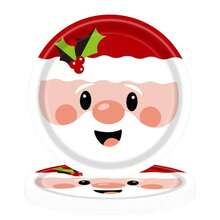 40/20/10 piezas Platos de papel navideños, platos de cena de 7/9 pulgadas con patrón de Papá Noel, vajilla para fiesta de Navidad, papel delgado impreso con cinturón navideño, platos y decoraciones de mesa navideños, suministros para fiestas festivas, vajilla navideña linda, adecuada para bodas, cenas de Navidad, fiestas, cumpleaños, picnics, barbacoas, Navidad, cocina, accesorios de cocina Navidad, decoraciones navideñas, pijamas navideños, regalos de Navidad, decoración navideña