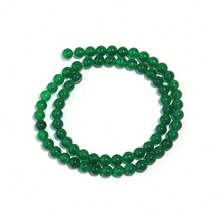 1pc 4/6/8/10mm Natural Dark Green Jade Beads, Jewelry Making Supplies For Women Bracelets, Necklaces, Crafts, Pendants, Decorations