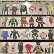 24-Piece Italian Brainrot Character Collectible Doll Set - Tungtungtung Sahur PVC Statue, Featuring Expressive Eyes, Poses, And Multi-Color Options (Green, Pink, Blue, Black, Brown, White, Gray, Red, Gold) - Chibi-Style Mini Figures Suitable For Game Enthusiasts, For Display And Shelf Decoration, Birthday/Holiday Gifts, Italian-Themed Collectible Set, With Labeled Characters And Expressions, Multi-Color Options. - Multicolor - View 7
