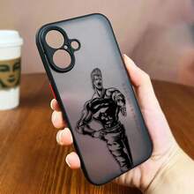 Custodia per iPhone S, stile anime, motivo 's Bizarre Adventure, custodia opaca per iPhone 16, 16E, 15, 14, 13, 12, 11 Pro, XR, XS, X, 8, 7, SE, Plus, Max, custodia rigida trasparente