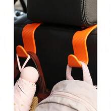 4pcs Car Seat Headrest Hanger, Car Seat Storage Hooks For Purse Handbag Jacket Grocery Bag, Universal Plastic Hanger For Car Backseat Accessories For Women Storage Organizer Travel Essentials Back To School Dormitory Storage Fall Decor - Nhiều màu - Xem 3