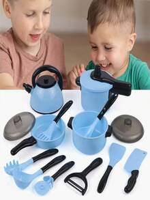 Brinquedos de Faz de Conta para Crianças, Utensílios de Cozinha, Panela, Frigideira, Tigela, Pratos, Brinquedos de Casa de Bonecas, Brinquedos de Simulação de Cozinha, Brinquedos de Cortar Pizza, Jogos de Cozinha, Acessórios de Cozinha, Conjuntos de Ferramentas de Alimentação para Crianças, Presentes de Páscoa, Aniversário, Dia das Crianças, Halloween, Natal para Crianças