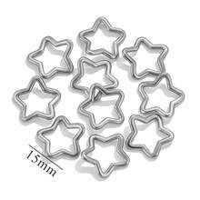 5 件时尚 304 不锈钢 18K 镀金镂空心形泪珠蝴蝶花朵星星珠宝吊坠适合手工制作女士不锈钢珠宝吊坠 DIY 珠宝制作项链手链耳环配件吊坠 - 彩色 - 查看 12