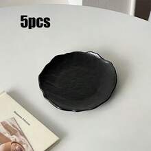 Cirelle Asymmetrical Faux Rock Pattern Plastic Plate, High-Quality Cake/Dessert/Sushi Plate, Creative Western Dinnerware - Multicolor - View 17