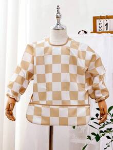 1 pieza Babero impermeable de manga larga y fácil de limpiar, para niños y niñas de 6 a 36 meses, lavable a máquina - Multicolor - Ver 10