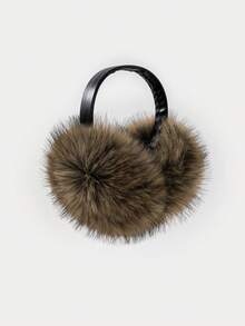 1pc Men's Plush Minimalist Earmuffs, Suitable For Winter Warmth And Fashion - Solid Color - View 7