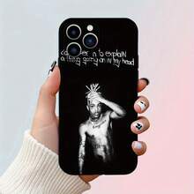 Esta funda para teléfono Rap Boy Xxx diseñada específicamente para iPhone presenta un exterior de TPU negro con un estilo de caricatura, es a prueba de golpes y muy duradera.Es adecuado para los modelos de iPhone de 11 a 16 Pro Max. - Negro - Ver 2
