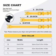PVC Waterproof, Odorless, Rustproof Dog Collar With Adjustable Buckle, Easy To Clean, Suitable For Small, Medium And Large Breeds - Yellow - View 3