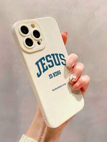 1pc New Creative Slogan Pattern Unique Phone Case Compatible With Apple Series 17 ProMax/Air, 16, 11/12/13/14 Plus/XR/7/8 Plus/15 ProMax - Multicolor - View 4