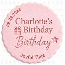 Customize Text With 2 Cookies Cake Decorations DIY Cutters Sugar Cake Templates Wedding Clay Fondant Embosser Name Cake Mold Handmade Cookie/Biscuit Embosser Stamp