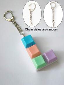 1个成人减压键盘钥匙扣 - 积木造型彩色按键，PC材质，钥匙扣，抗焦虑，成人玩具，酷炫小玩意，动漫风格，Picky Pad - 彩色 - 查看 11