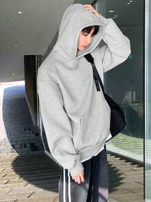 1pc Teen Boys Versatile, Personalized, Fashion, Loose Fit Pullover Hoodie Sweatshirt, Spring/Autumn