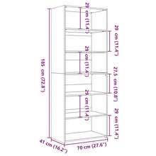 Highboard White 70x41x185 Cm Engineered Wood - White - View 10
