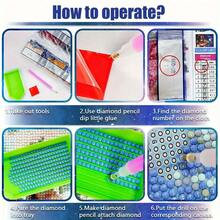 新款冬季雪景、雪山、松树图案 DIY 钻石画艺术套件、钻石画套装及配件、亚克力圆形钻石马赛克艺术、多种尺寸可选 [30x40cm/11.8x15.75in] [40x60cm/15.75x23.64in]，适合母亲节、父亲节、劳动节、圣诞节、万圣节、情人节、节日墙艺 [不含画框] - 彩色 - 查看 9