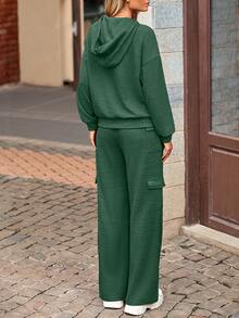 PRETTYGARDEN Women's  Spring Fall  Sweatsuits 2 Piece Sets  Outfits Lounge Matching Hoodie Set Travel Going Out Outfits Track Suits Winter Clothes New Years Valentine Vacation Outfits For Women Sweatsuit Set Women - 綠色 - 查看 2