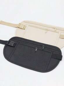 Invisible Travel Waist Packs Pouch For Passport Hidden Belt Security Wallet Case Practical Multi-Functional Waist Bag Casual Waist Bag Lightweight Belt Bag For Daily Use For Workout Running Hiking Cycling Exercise School And Home Use Travel Essentials