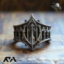 New Classical Gothic Vintage Ring, Fashion Creative Holiday Gift Castle Personality Ring - 主圖款 - 查看 1