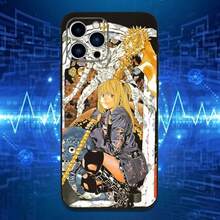 Anime D-Death M-Misa Notes Phone Case Covercompatible With  17,16,15,14,13,12,11 Plus,Pro Max,XS,X,XR,SE,Mini,8,7,Soft Silicone Black Cover,Covercompatible With  17 Case,  17 Pro Case,  17 Pro Max Case - Z2 - View 4