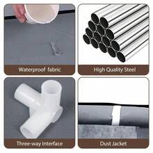 Multi Layer Shoe Storage Box | Non Woven Cover | Can Hold 27-35 Pairs | Easy To Assemble, Portable, And Durable | Metal Frame | Space Saving Design For Foyer, Bedroom, And Living Room | Suitable For Sports Shoes, High Heels, Boots, Shoe Storage Box - 灰色-5層 - 查看 4