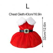 狗狗圣诞礼服，可爱小狗圣诞服装，圣诞礼服和帽子，冬季外套圣诞节节日服装，适合中小型犬猫宠物（S、M、L、XL） - 彩色 - 查看 17