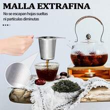 Filtro de té Para, Juego de 3 Infusor de té de Acero Inoxidable con clip Colador De Especias, Filtro de Té de Metal con cuchara de metal, Colador Té Reutilizable para Hojas Sueltas/Condimentos : Hogar y Cocina - 1 - Ver 2