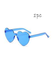 1/4/12/20 件时尚可爱无框心形眼镜，风格有趣，适合派对、海滩、运动、圣诞节、新年装饰 - 多色 - 查看 11