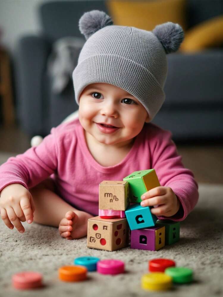 1pc Soft, Warm & Comfortable Knit Baby Hat, Suitable For Boys And Girls Outdoor Use In Autumn/Winter - Multicolor - View 4