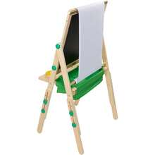 ® Deluxe Kid S Wooden Art Easel DualSided Whiteboard And Chalkboard