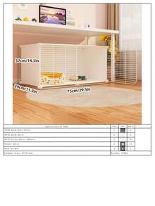 室内猫屋，一体式猫别墅，节省空间的猫笼，适合猫、贵宾犬、泰迪犬