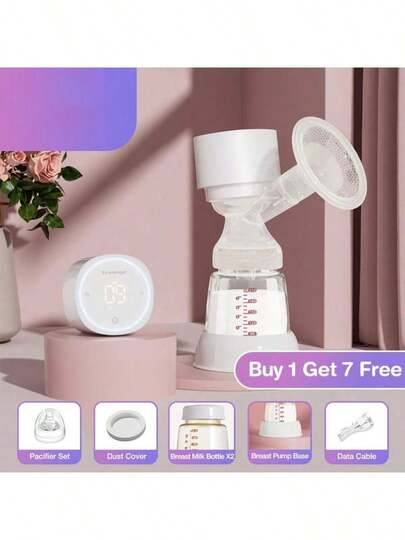 1pc Electric Breast Pump, ABS Material, Large Capacity, 210ml Electric Breast Pump