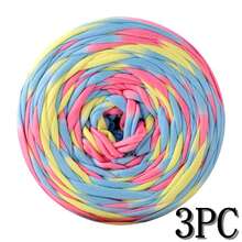 1/3 Pcs T-Shirt Yarn, Woven Fabric Knitted Yarn, Used For Crocheting And Knitting Bags, Cushions, Dolls, Handicraft Crochet Projects - Multicolor - View 27