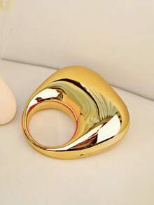 FOREVER MIYIN Acrylic Crescent Moon Shaped Handbag, Fashionable Multi-Function Chain Shoulder Crossbody Bag, Phone Pouch, Earphone Case, Lipstick Holder, Ideal For Valentine's Day, Birthday, Anniversary Gifts, Party, Wedding, Banquet, Elegant Women Purse (Gold) , Gold Bag - Gold - View 6