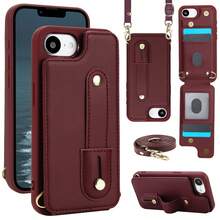 OUKNOEO Fashion Crossbody Bag & Faux Leather Phone Case, Compatible With IPhone 17 Air, 16e, 15, 14, 13, 12, 11 Pro, XS Max, 7, 8 Plus, XR, SE, And Galaxy S25 Edge, S24, S23, S22 Ultra Plus, A13, A14, A15, A16, A35, A36, A53, A54, A55, A56, Z Fold 7 FE, 6, 5, 4 - Burgundy - View 58