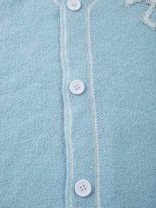 Men's V-Neck Button Striped Knit Cardigan Jacket, Casual Loose Streetwear, Suitable For Spring, Autumn, Winter