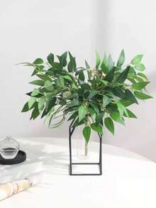 1/3 pièces Feuilles d'eucalyptus artificielles, tiges d'eucalyptus en plastique noir, branches de feuilles artificielles pour la décoration de la maison, la décoration extérieure d'automne, les bouquets de mariage, Thanksgiving, Halloween, la décoration noire