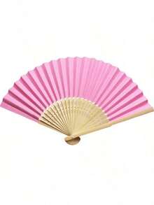 (There Are Minor Defects In The Production Process, But It Will Not Affect The Finished Product) 1PC/2pcs/9pcs/10pcs Colorful Paper Fans, Foldable Fans For Wedding Guests, An Ideal Fashion Accessory And Gift (The Front Of The Fan Is Intact, But The Back May Inevitably Have Some Staining, Please Order Carefully If You Mind)