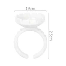 Wholesale 50/100Pcs Disposable Eyelash Glue Fan Cup Rings Holder Container Tattoo Pigment Eyelash Extension Tools Lash Supplies - Multicolor - View 17