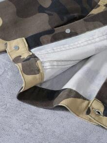 2 件套年轻男孩休闲运动套装 - 迷彩印花夹克和迷彩裤套装 - 彩色 - 查看 9