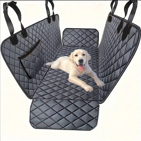 100% Waterproof Dog Car Seat Cover, Scratch-Resistant Hammock Seat Protector, Non-Slip Soft Rear Seat Cover Fit For Cars, Trucks And SUVs