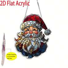 1 ornament drăguț cu tematică Moș Crăciun zâmbitor - decorațiune suspendată cu Moș Crăciun, bijuterii roșii cu Moș Crăciun și barbă albă și pandantiv cutie cadou, lanț ușor și durabil, potrivit pentru adolescenți și adulți, cadou de petrecere de Crăciun și Ziua Îndrăgostiților, design vibrant, accesoriu la modă, decor sezonier, ținută de petrecere, exclusiv pentru adolescenți