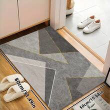 1pc Light Gray Geometric Abstract Art Area Rug, European And American Rectangular Soft Faux Wool Washable Carpet, Suitable For Living Room, Bedroom, Entrance, Bathroom, Hallway, Patio, Kitchen, Indoor Outdoor, All Season Large Size Mat, Home Decor - Multicolor - View 11