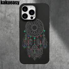 Fundas y carcasas protectoras para teléfono con diseño de colgante y orificios grandes, compatibles con phone 16 Pro Max, 16, 15 Pro, 14, 14 Plus/14 Pro Max, 13, 13 Pro, 12 Pro, 11/11 Pro Series. Regalos para cumpleaños y festividades - Negro - Ver 3